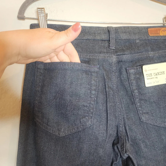 NWT AG Carine Trouser Leg Jeans Cotton Lyocell Women's size 28 darkwash - Picture 11 of 15